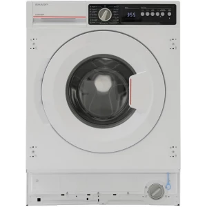 Lavadora integrable Sharp ES-NIB814BWNA-ES, 8 kg, 1400 rpm, clase A, blanca