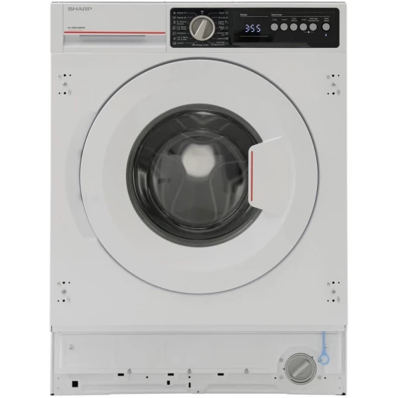 Lavadora integrable Sharp ES-NIB814BWNA-ES, 8 kg, 1400 rpm, clase A, blanca