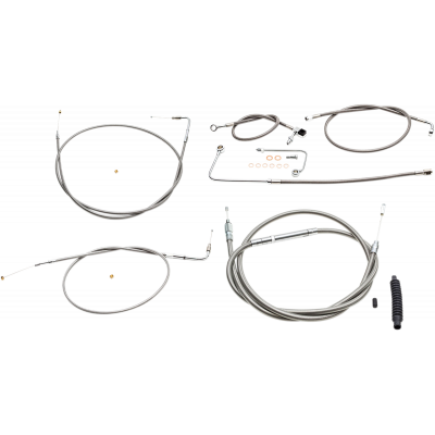 Kit líneas de freno/cables de manillar trenzados inoxidable estándar LA CHOPPERS LA-8151KT-13