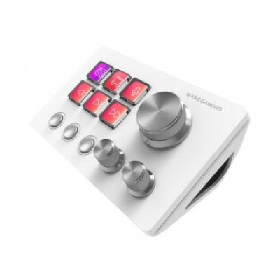 CONTROL DECK SLIM MARS GAMING MSDTWOW 6 TECLAS DE ACCESO DIRECTO LCD 3 BOTONES 3 RUEDAS MULTIFUNCION