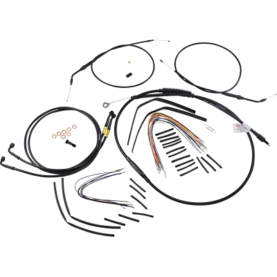 Kit completo líneas/cables en vinilo negro para manillar Ape Hanger BURLY BRAND B30-1197