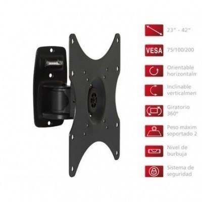 Soporte de Pared Orientable/ Inclinable/ Giratorio Fonestar STV-643N para TV de 23-42/ hasta 20kg
