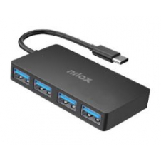 Docking Station NILOX 4xUSB-C 3.0 Negro (NXHUBUSC04)