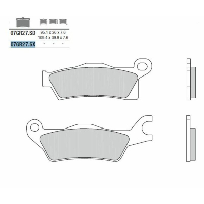 BREMBO Off-Road Sintered Metal Brake pads - 07GR27SX 07GR27SX