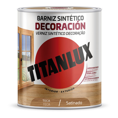 Barniz sintético decoración teca satinado 250ml titanlux m11100914