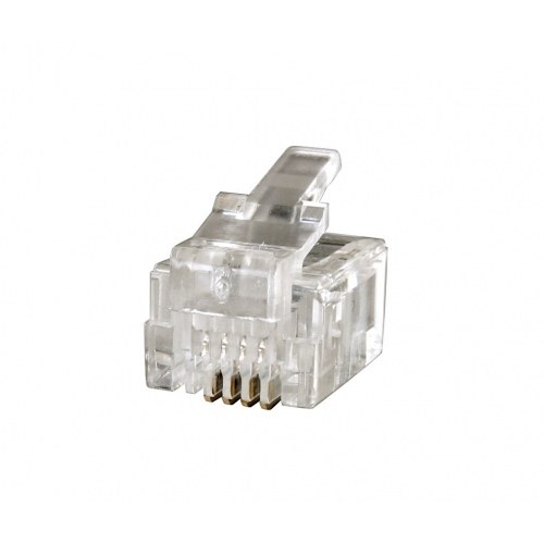 Conector Telefonico RJ11 6P4C Cable Plano (100 uds.)