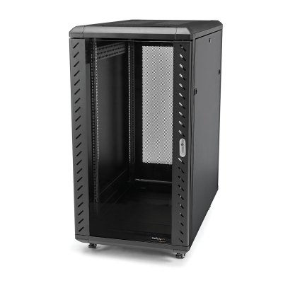 Armario Rack para Servidores 18U 19 4 Columnas - Rack de Servidores con Cerradura y Seguro - Rack con Ruedas y Carriles de Montaje Ajustables para Equipo de Red