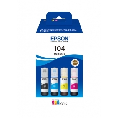 Multipack botellas epson ecotank 104 negro cian magenta amarillo