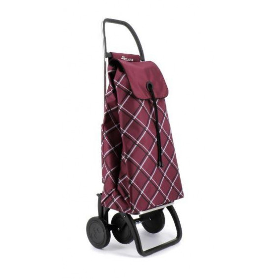 Carro de compra Rolser I-Max Chiara 4 ruedas, bolsa de 43 litros, carga máxima 40 kg, chasis aluminio, 2/4 ruedas, cierre cordón, burdeos