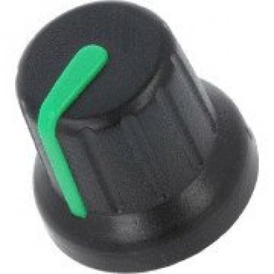 Boton de Mando con Indicador VERDE para Eje 6,35mm