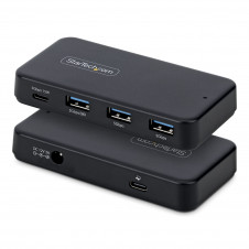 StarTech.com Hub USB-C y Tipo A de 4 Puertos - Ladrón USB de 5Gbps - Autoalimentado - Con Cable Host Tipo C y USB-A - 1x USB-C y 3x USB-A (1x BC 1.2)