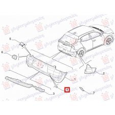 CUBIERTA DEL GANCHO DE REMOLQUE TRASERA (O)