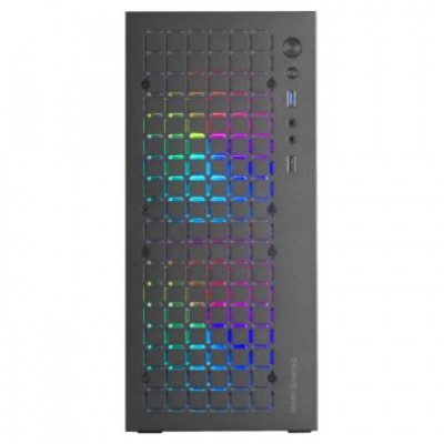 CAJA MICROATX GAMING MARS GAMING MC-CORE BLACK FRONTAL METAL-MESH CON 2 VENTILADORES FRGB 120mm VENT