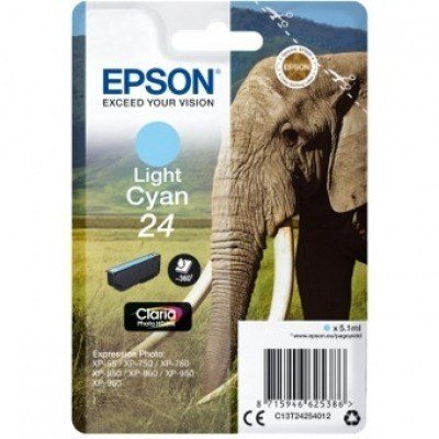 Cartucho tinta epson c13t24254012 cian claro elefante