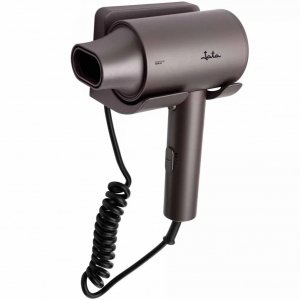 Secador de pelo con soporte de pared Jata JBSC1440, 2200W, compacto, 2 velocidades, 3 temperaturas, filtro extraíble, gris