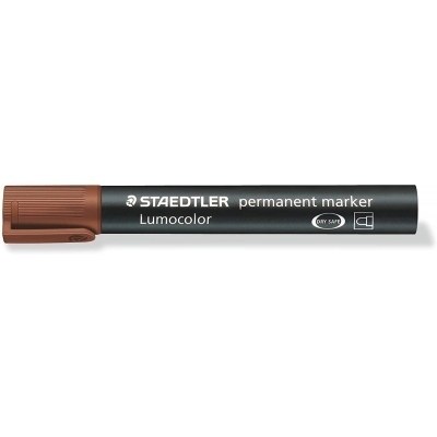 Staedtler Lumocolor 352 Rotulador Permanente - Punta Redonda - Trazo 2mm Aprox - Capuchon con Clip - Secado Rapido - Color Marron
