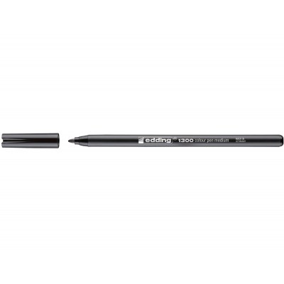 Edding 1300 Rotulador - Punta Redonda - Trazo 2 mm. - Tinta con Base de Agua - Color Negro
