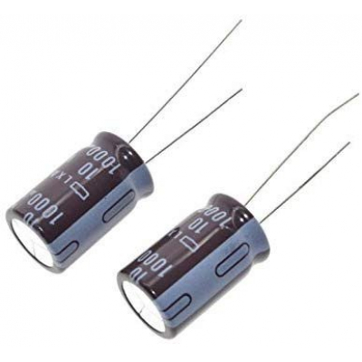 Condensador Electrolítico RADIAL 1000uF 10Vdc 105ºC