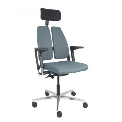 Silla Xilium Duo traslak X-move bondai gris brazo 4D cabecero negro
