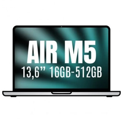 Apple Macbook Air 13,6/ M5 10-Core CPU/ 16GB/ 512GB SSD/ 8-Core GPU/ Plata