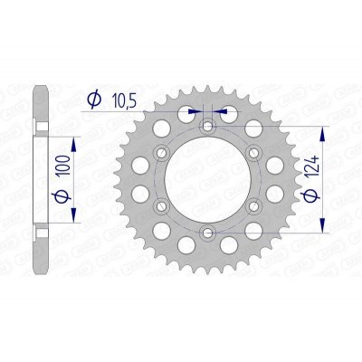 Corona AFAM aluminio 51609 - Paso 525 51609-43