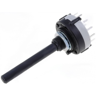 Conmutador Rotativo 3 ctos. 4 Posiciones 1A/30Vdc eje 6mm