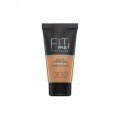 Maybelline Fit Me Mate y Afinaporos Base De Maquillaje Tono 332 Golden Caramel Calca A Tu Tono y Textura Pieles Oscuras - 30ml