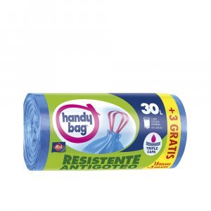HANDY BAG ANTIBACTERIAS bolsa basura 30 litros 18 u