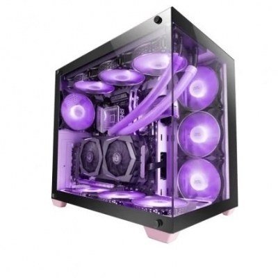 Caja Gaming Torre Mars Gaming MCV4/ Rosa