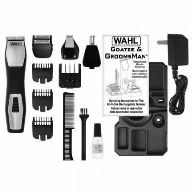 AFEITADORA RASURADORA PARA CUERPO Y BARBA WAHL BODY GROOMER PRO ALL IN ONE - 4 PEINES GUÍA - 3 ACCESORIOS CORTE - USO CON/SIN CABLE