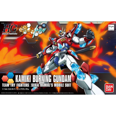 Maqueta bandai hobby mobile suit gundam fighters try hgbf 1 - 144 kamiki burning gundam