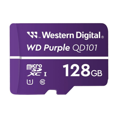 Tarjeta de memoria micro sdxc wd western digital purple sc qd101 128gb uhs - i cl10