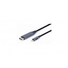 Gembird CC-USB3C-DPF-01-6 adaptador de cable de v?deo 1,8 m USB Tipo C DisplayPort Negro, Gris