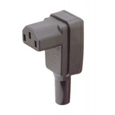Conector Alimentacion IEC320 Hembra Acodada 10Amp