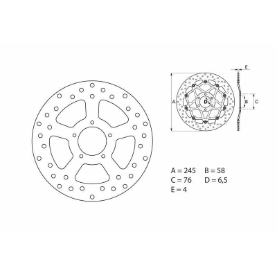 Disco de freno Brembo 68B407A9 68B407A9