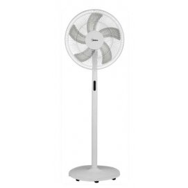 Ventilador de pie Midea FS4018BR HOME CONFORT, 40 cm, 48W, Pantalla LED, 5 Aspas, 8 Velocidades, Temporizador, 85°, Altura ajustable, mando a…