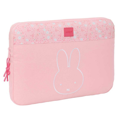 Safta Miffy Flores Funda para Portatil hasta 15.6 - Alojamiento Acolchado - 3.8L - 395x35x275mm - Color Rosa