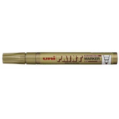 Uni-ball PX-20 Paint Marker - Marcador de Pintura - Punta Acrilica de Bala 2.2-2.8mm - Permanente en Todas las Superficies - Resistente a Luz y Agua - Color Oro