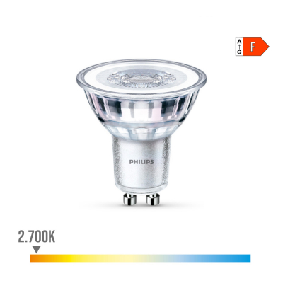 Bombilla dicroica led gu10 4,6 w 390 lm 2700 k luz calida ø5 x 5,4 cm