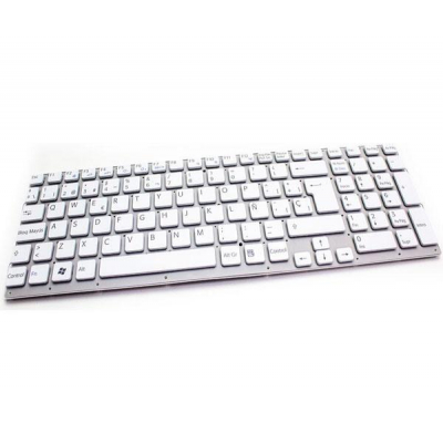 Teclado compatible para portátil SONY vpc-eb series blanco sin marco