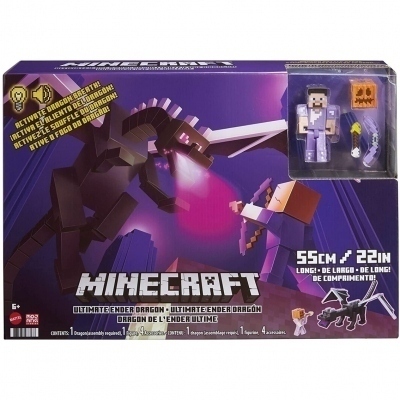 Figura mattel minecraft dragon de ender definitivo con figura