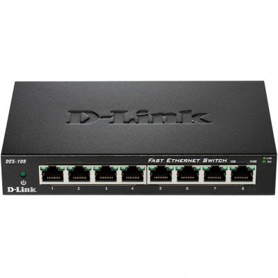 Switch 8 puertos 10 - 100 fast ethernet d - link