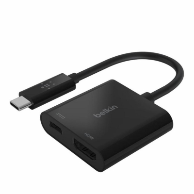 Adaptador usb tipo c a usb tipo c - hdmi belkin macho - hembra - negro