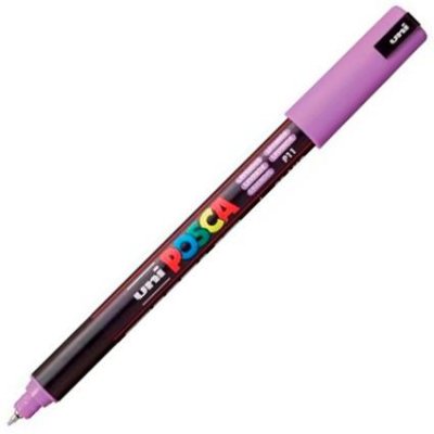 UNIBALL MARCADOR POSCA PC-1MR NO PERMANENTE PUNTA EXTRAFINA 0.7MM LAVANDA