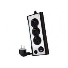 Regleta Nanocable 3 Tomas 2xusb Negra