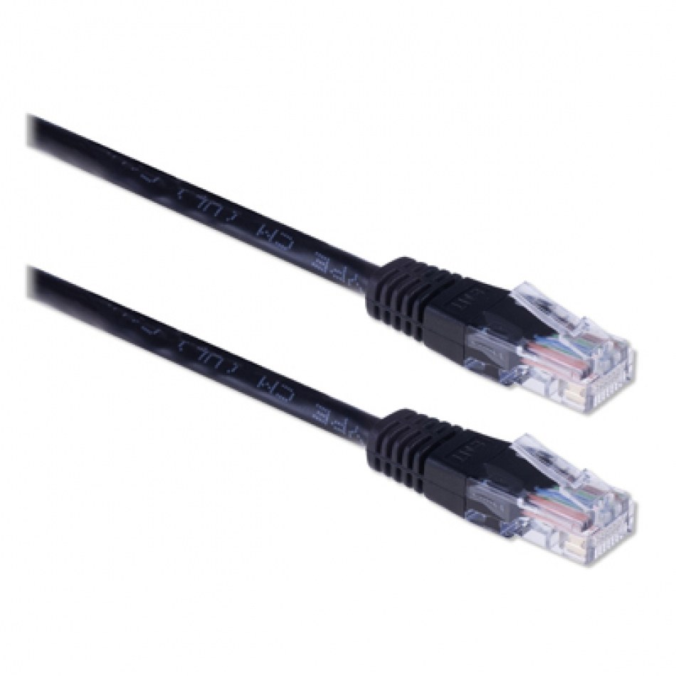 Ewent EW9526 cable de red 2 m Cat5e U/UTP (UTP) Negro