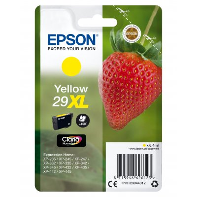 Cartucho de Tinta Original Epson nº29 XL Alta Capacidad/ Amarillo