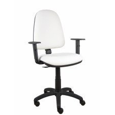 Piqueras y Crespo Silla Ayna similpiel blanco brazos regulables