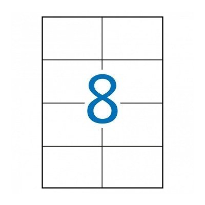 Apli Etiquetas Permanentes Blancas 105 x 74 mm - 100 Hojas