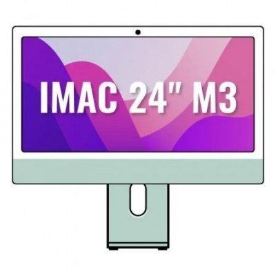 Apple iMac 24 Retina 4,5K / M3 8-Core CPU/ 8Gb/ 256Gb SSD/ 8-Core GPU/ Verde